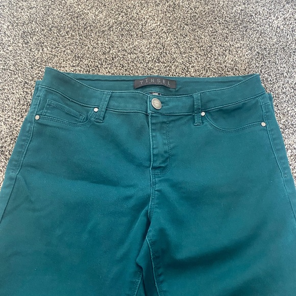 Tinsel Strait Leg Forest Green Pants - Picture 5 of 6